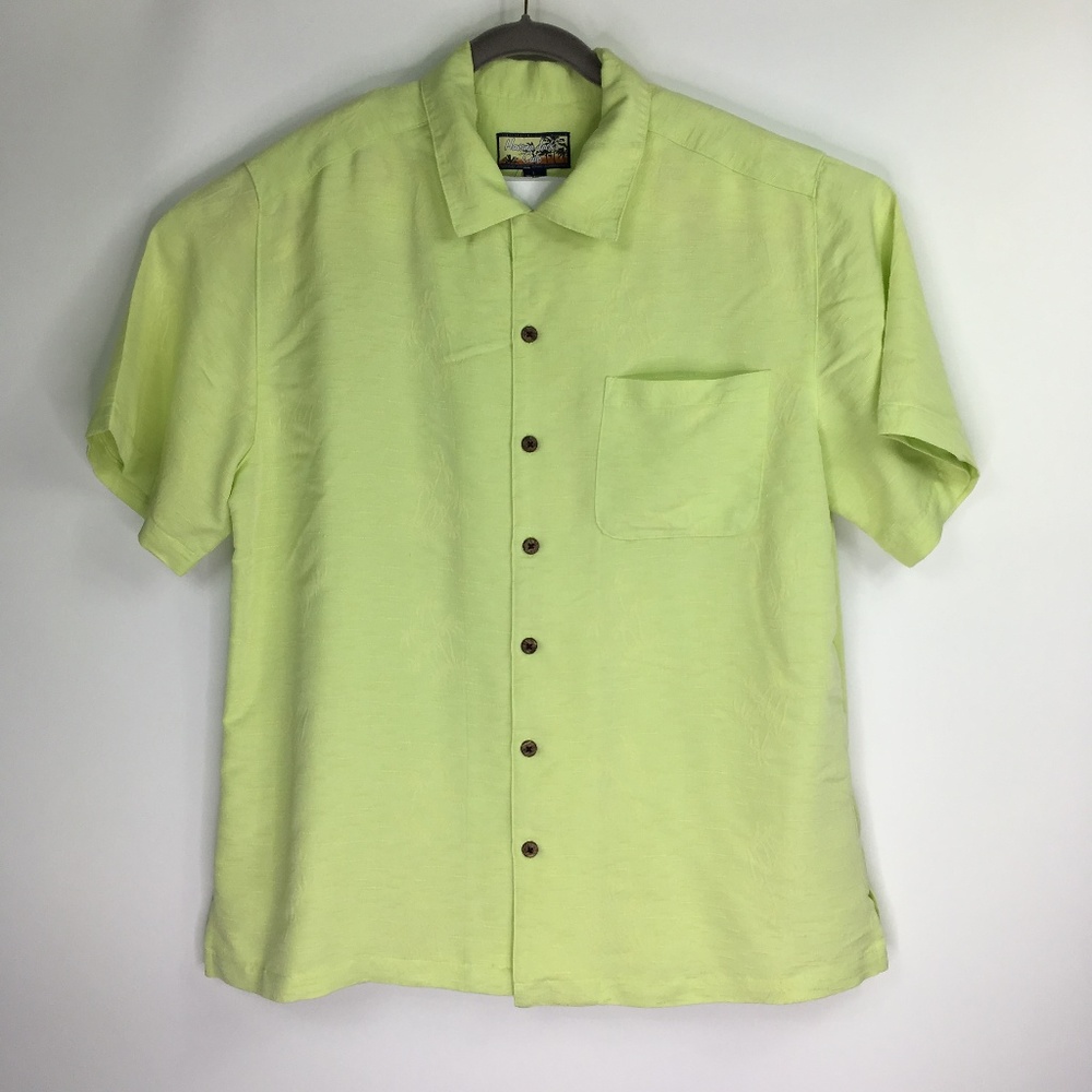 Havana Jack Cafe Lime Green Hawaiian Sz L